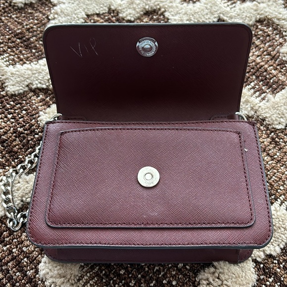 Karl Lagerfeld Burgundy Mini Crossbody Bag - Picture 15 of 15